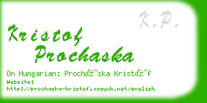 kristof prochaska business card